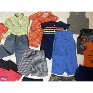 18-24M 20pc Baby Boys Clothes Bundle Rompers Pants Shorts Tops Swim Great Cond